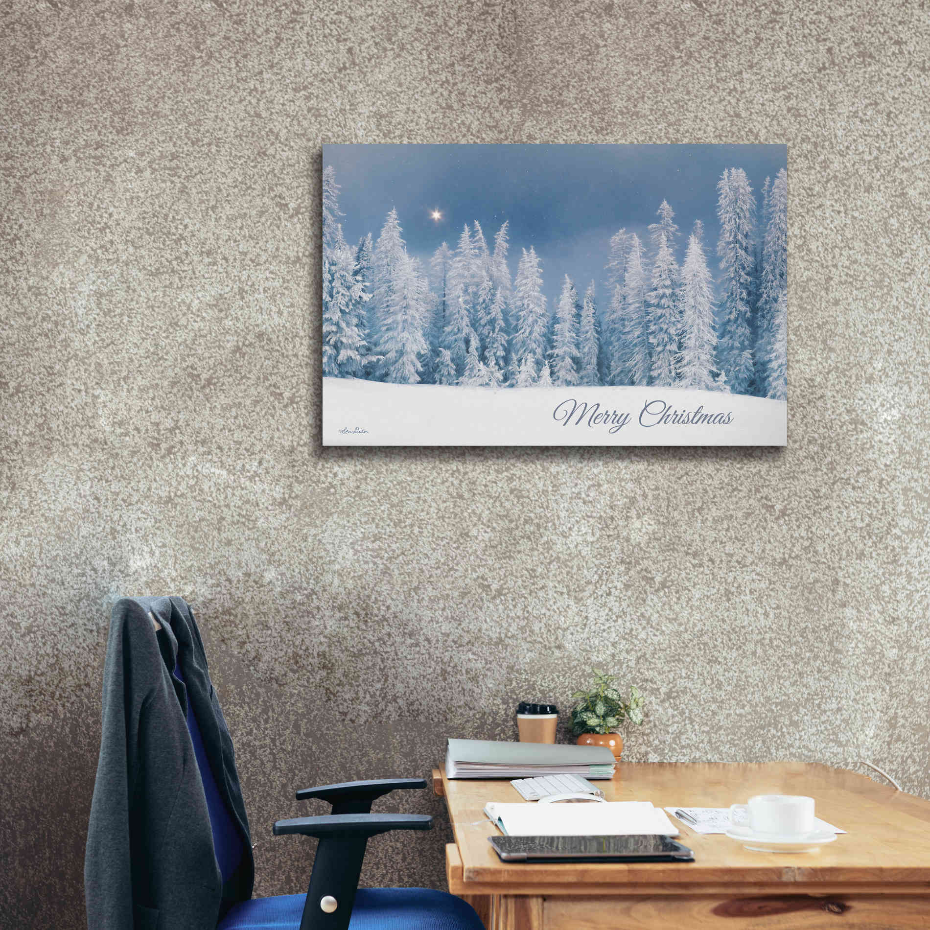 'Lava Mountain Merry Christmas' by Lori Deiter, Canvas Wall Art,40 x 26