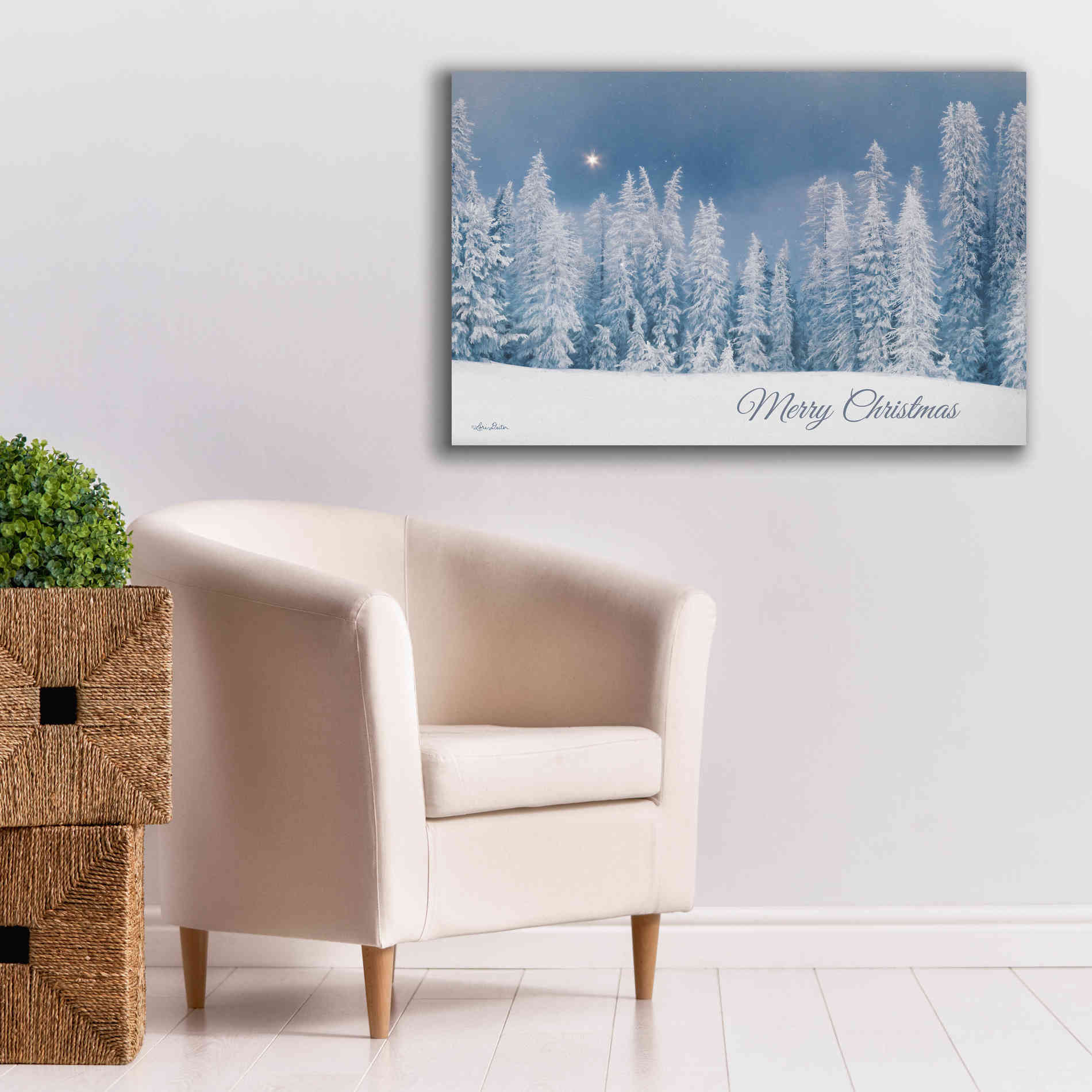 'Lava Mountain Merry Christmas' by Lori Deiter, Canvas Wall Art,40 x 26