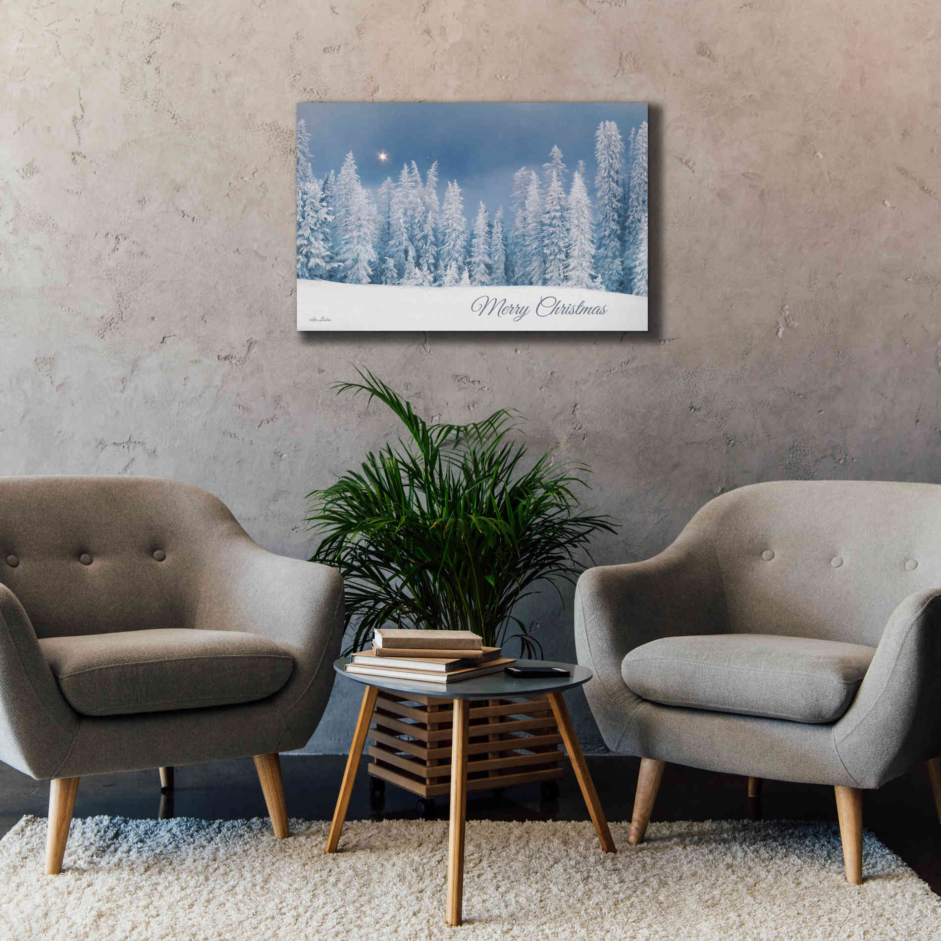 'Lava Mountain Merry Christmas' by Lori Deiter, Canvas Wall Art,40 x 26