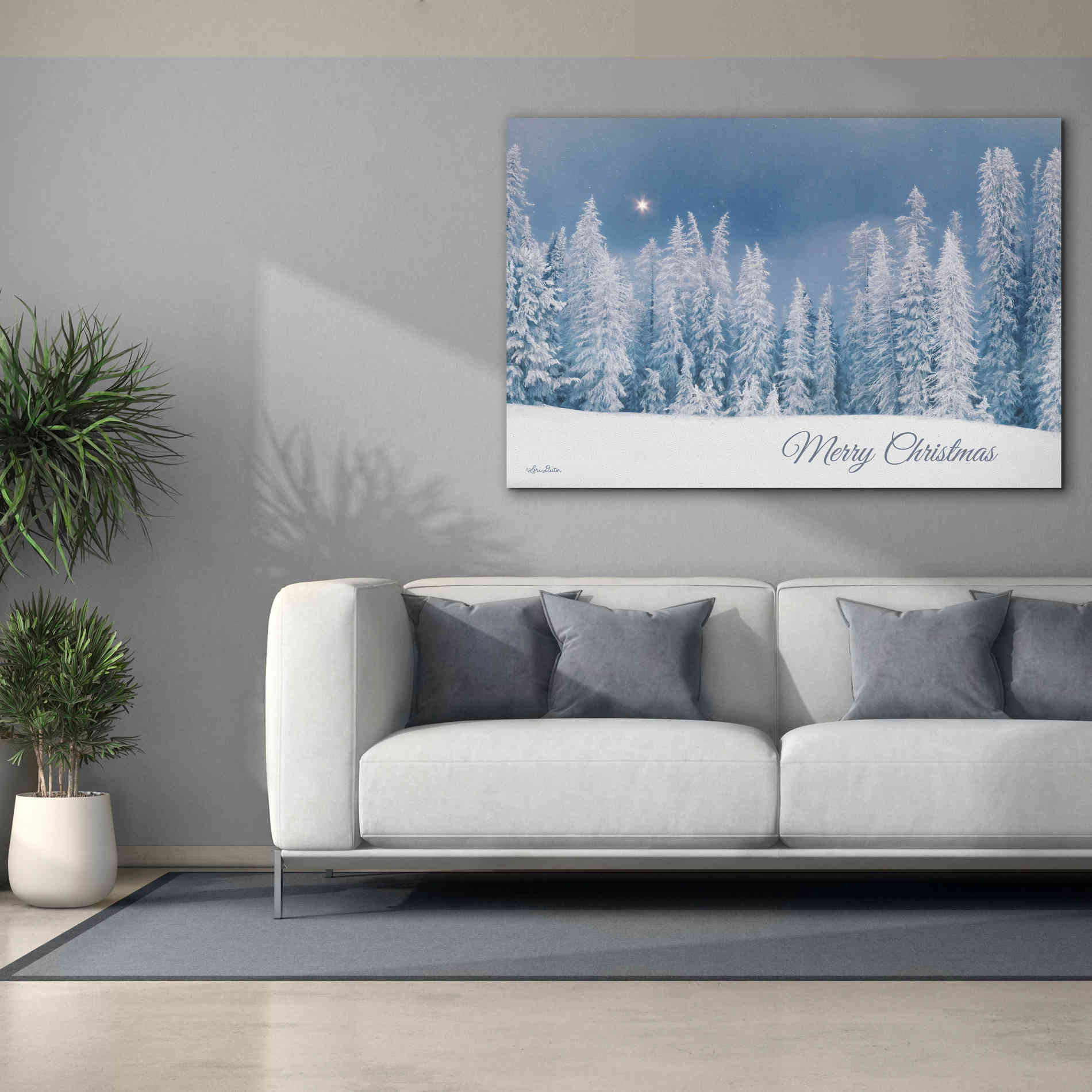 'Lava Mountain Merry Christmas' by Lori Deiter, Canvas Wall Art,60 x 40