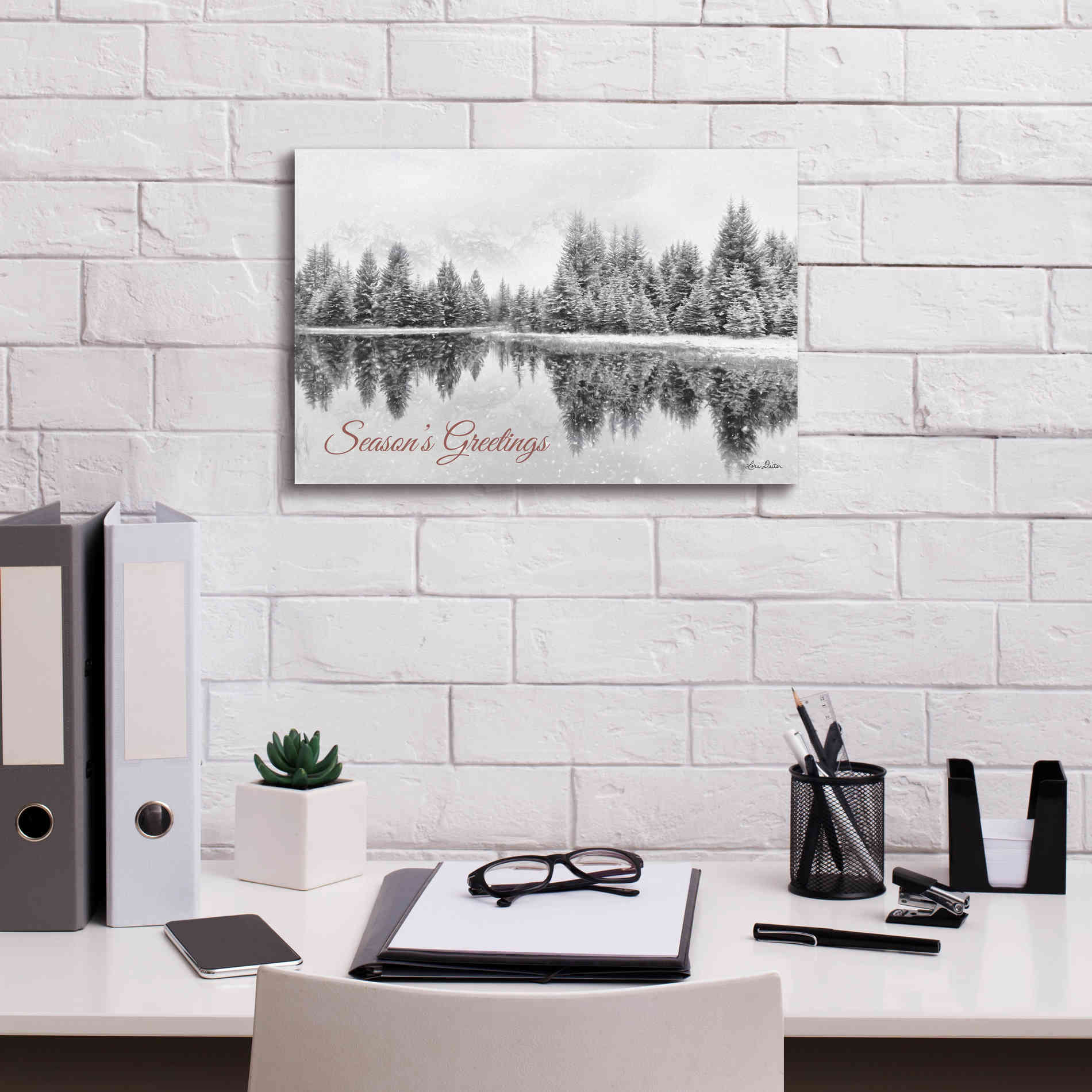 'Schwabachers Seasons Greetings' by Lori Deiter, Canvas Wall Art,18 x 12