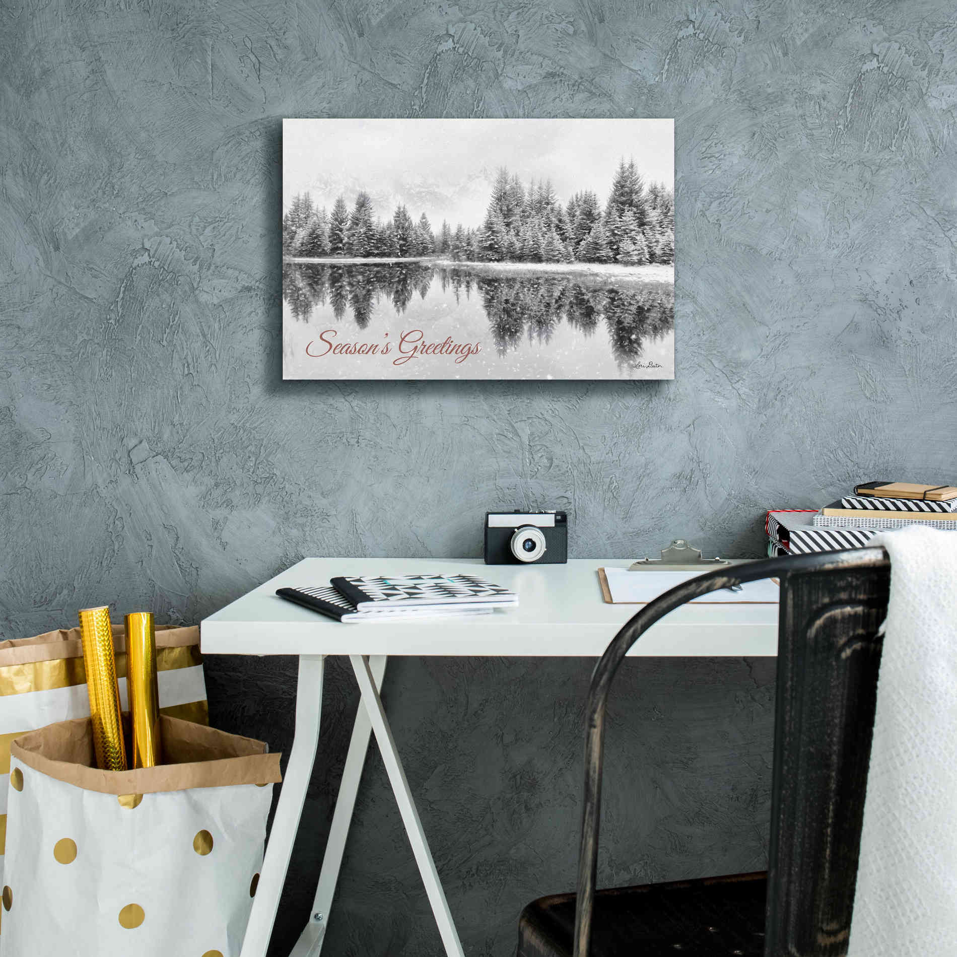 'Schwabachers Seasons Greetings' by Lori Deiter, Canvas Wall Art,18 x 12