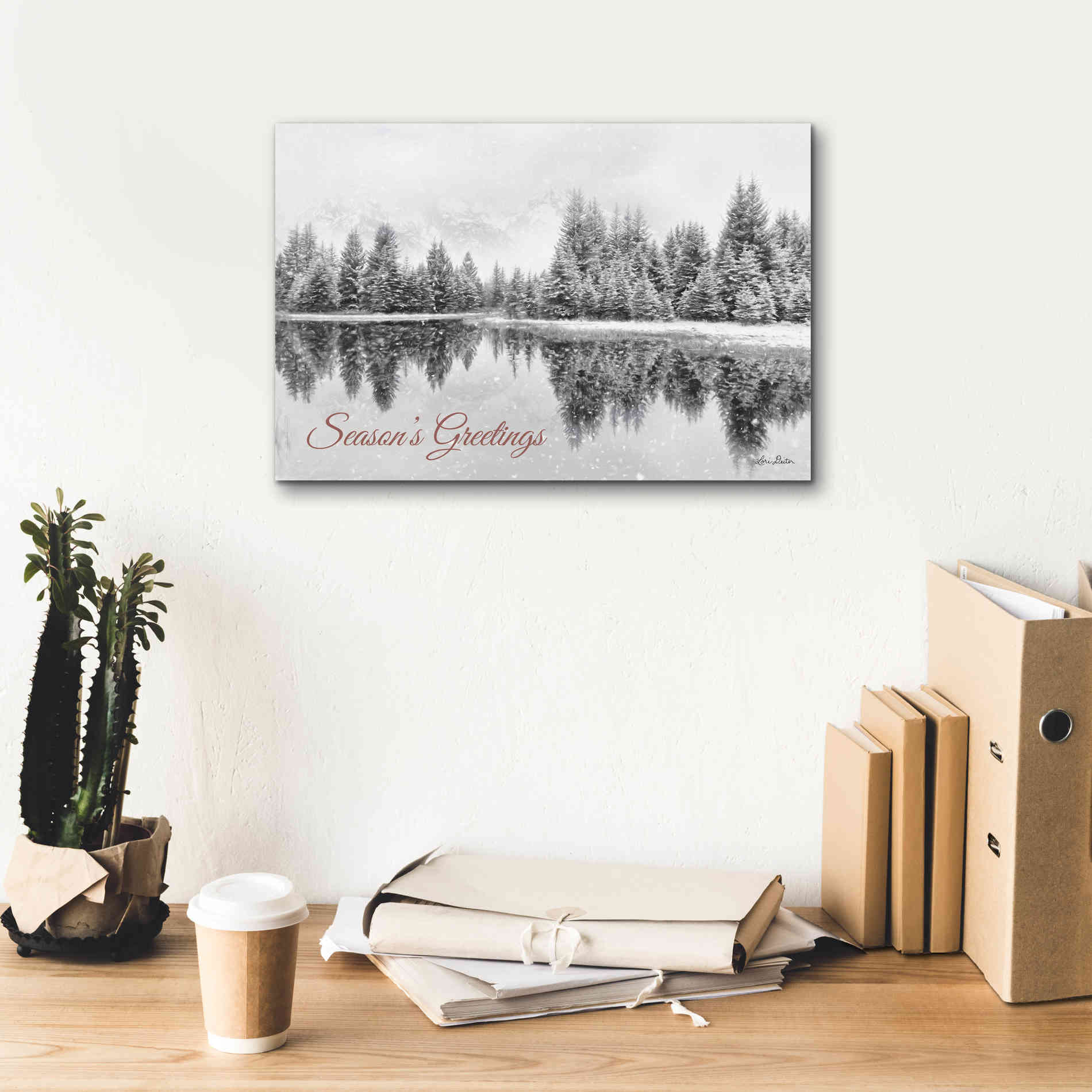 'Schwabachers Seasons Greetings' by Lori Deiter, Canvas Wall Art,18 x 12