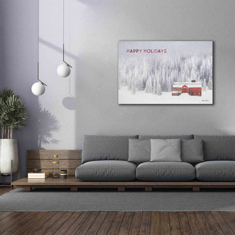 Image of 'Snowy Forest Happy Holidays' by Lori Deiter, Canvas Wall Art,60 x 40