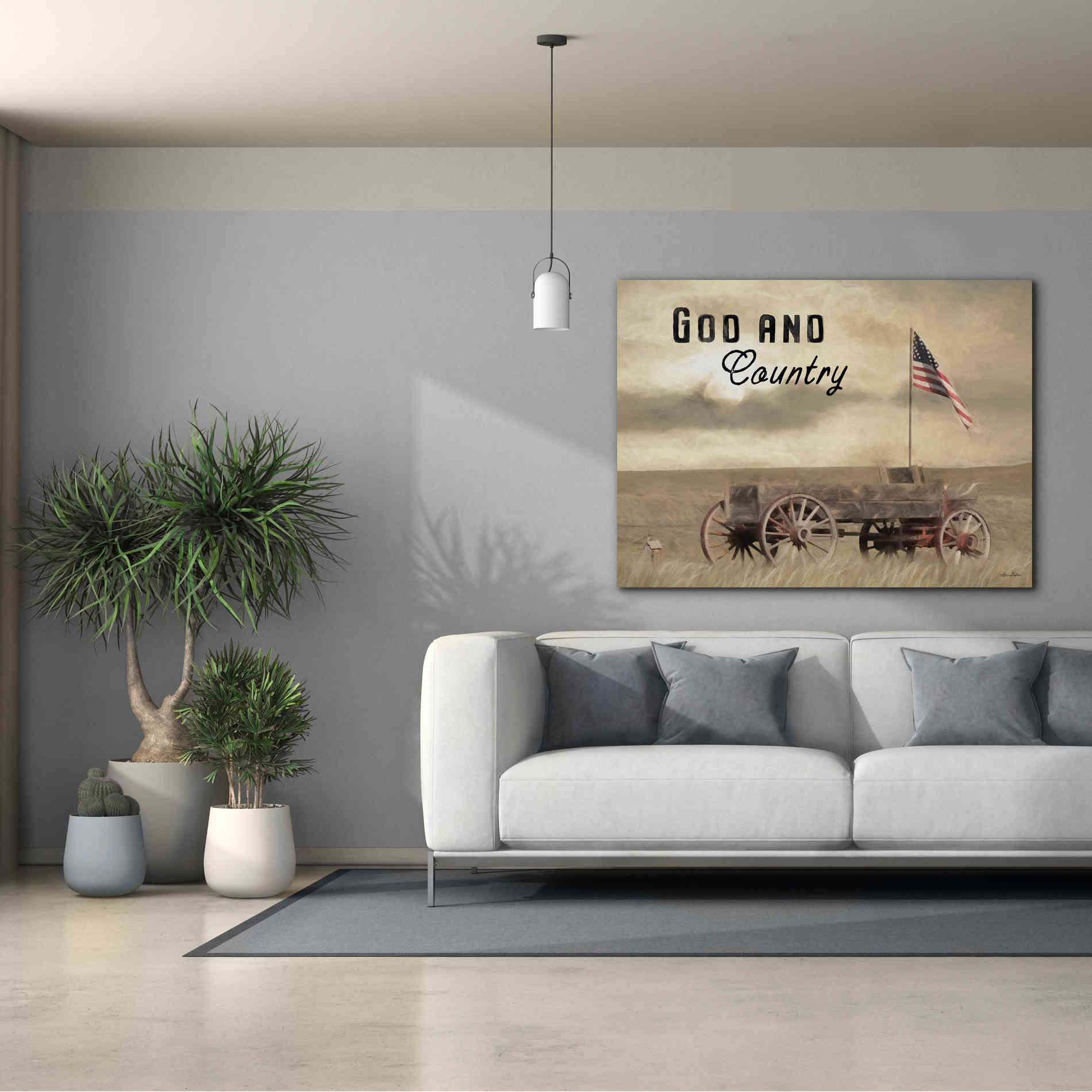 'God and Country' by Lori Deiter, Canvas Wall Art,54 x 40