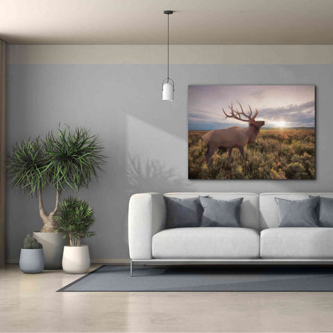 Image of 'Jackson Sunrise with Elk' by Lori Deiter, Canvas Wall Art,54 x 40