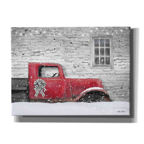 Image of 'Christmas Truck with Plaid Bow' by Lori Deiter, Canvas Wall Art
