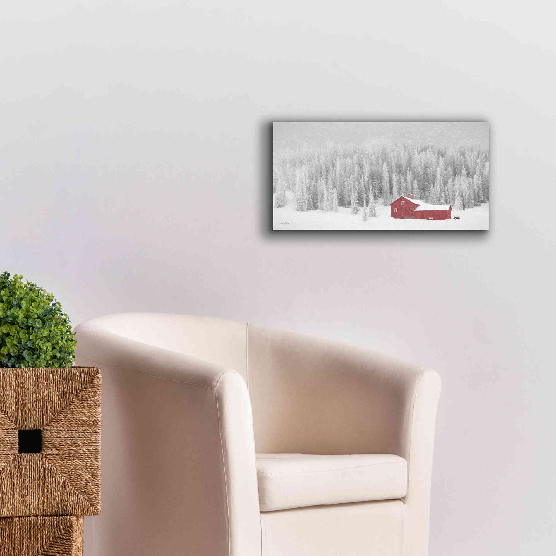 'Old Wyoming Barn' by Lori Deiter, Canvas Wall Art,24 x 12