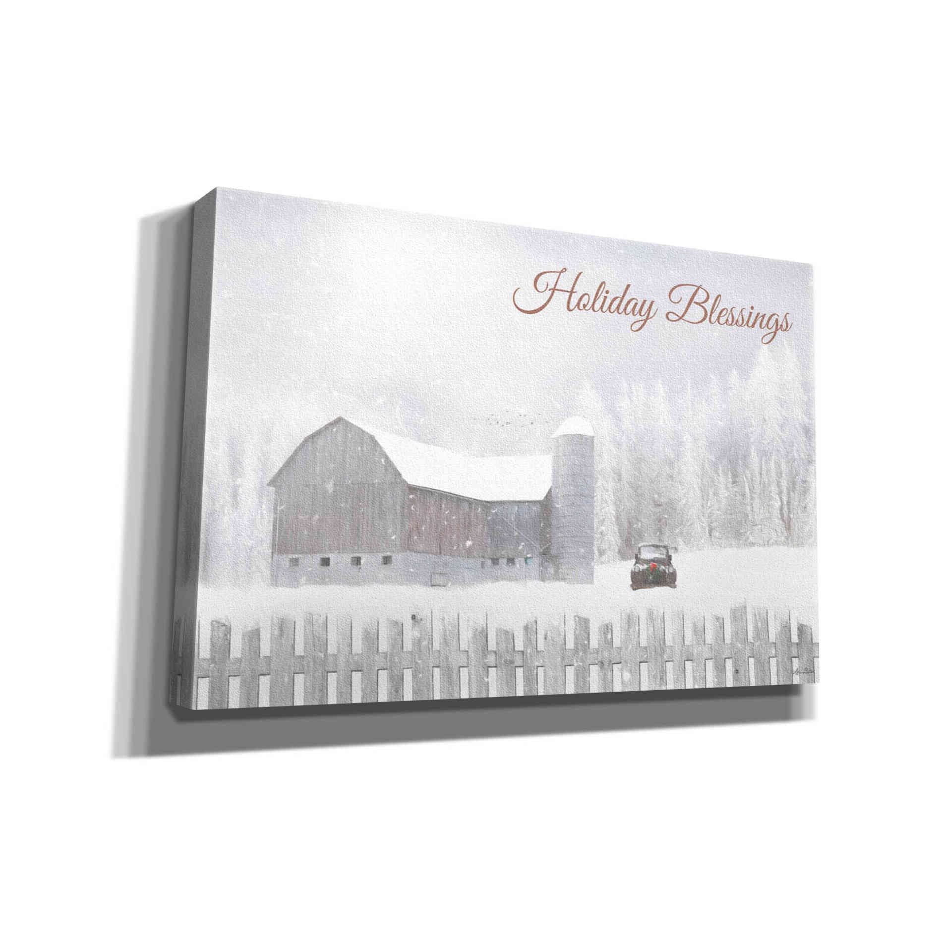 'Holiday Blessings with Truck' by Lori Deiter, Canvas Wall Art