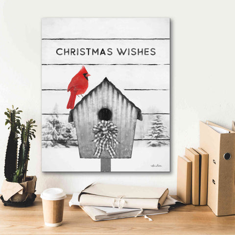 Image of 'Christmas Birdhouse' by Lori Deiter, Canvas Wall Art,20 x 24