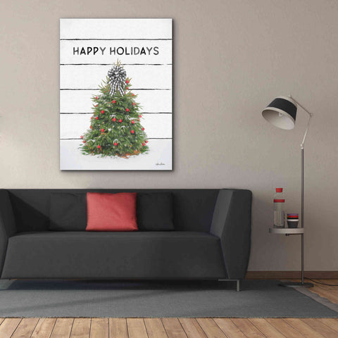Image of 'Christmas Tree on Wood' by Lori Deiter, Canvas Wall Art,40 x 54