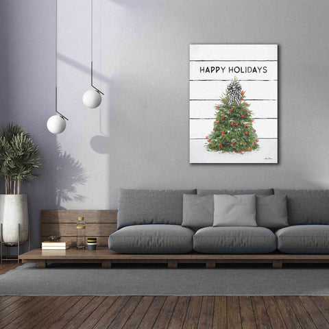 Image of 'Christmas Tree on Wood' by Lori Deiter, Canvas Wall Art,40 x 54