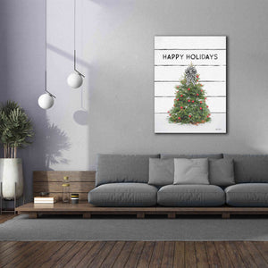 'Christmas Tree on Wood' by Lori Deiter, Canvas Wall Art,40 x 54