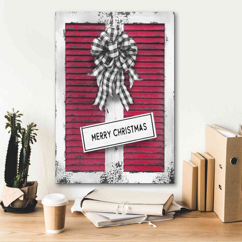 Image of 'Christmas Shutters Merry Christmas' by Lori Deiter, Canvas Wall Art,18 x 26