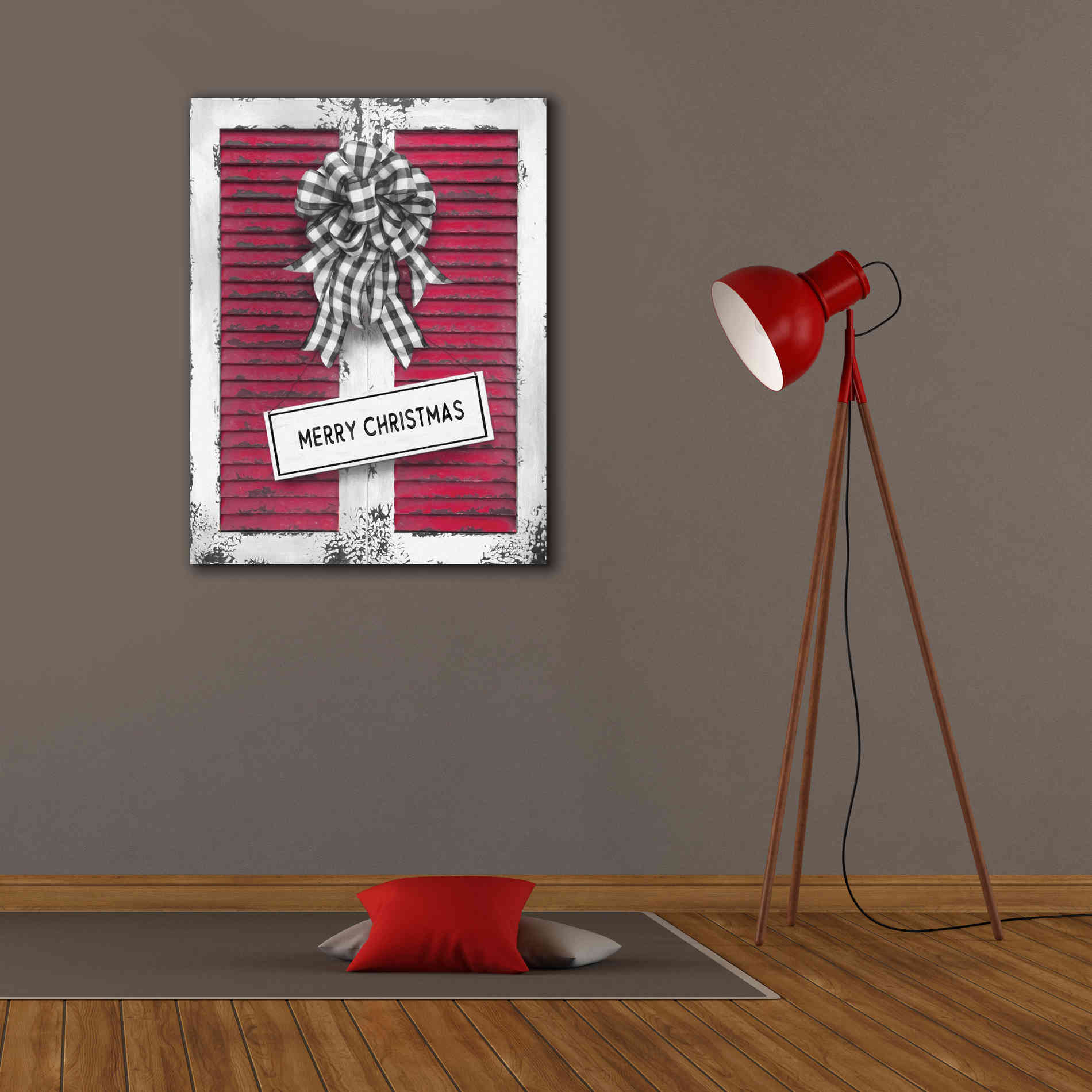 'Christmas Shutters Merry Christmas' by Lori Deiter, Canvas Wall Art,26 x 34