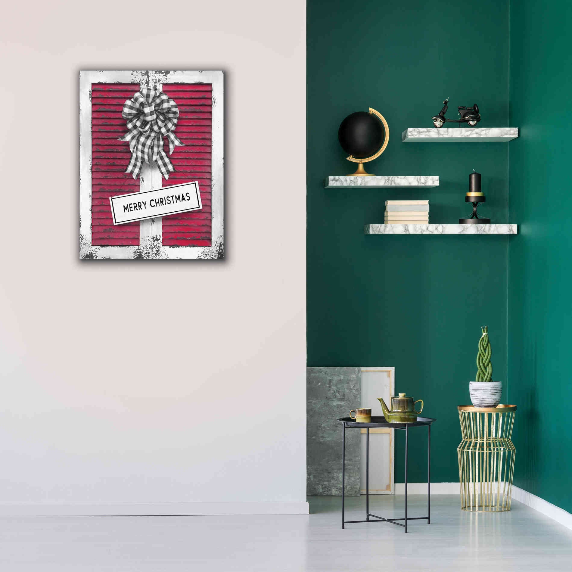'Christmas Shutters Merry Christmas' by Lori Deiter, Canvas Wall Art,26 x 34
