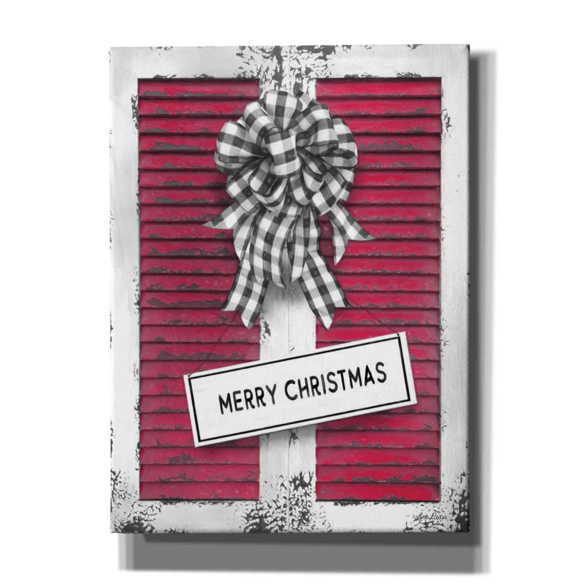 'Christmas Shutters Merry Christmas' by Lori Deiter, Canvas Wall Art