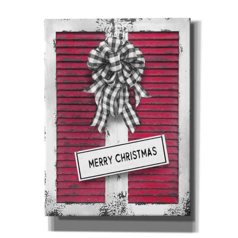 Image of 'Christmas Shutters Merry Christmas' by Lori Deiter, Canvas Wall Art
