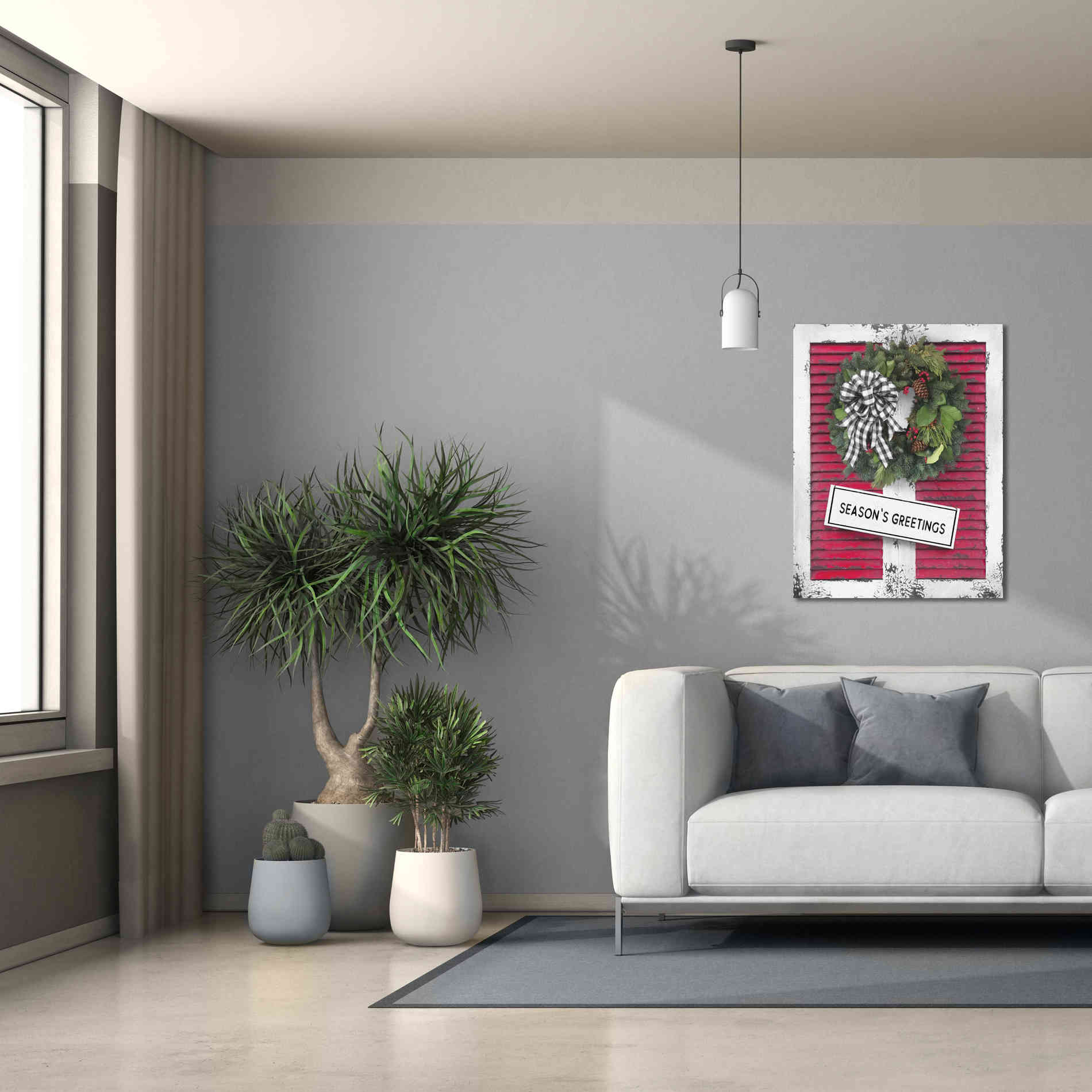 'Christmas Shutters with Wreath I' by Lori Deiter, Canvas Wall Art,26 x 34