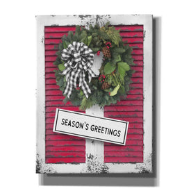 'Christmas Shutters with Wreath I' by Lori Deiter, Canvas Wall Art
