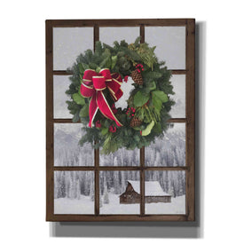 'Teton Christmas Window' by Lori Deiter, Canvas Wall Art