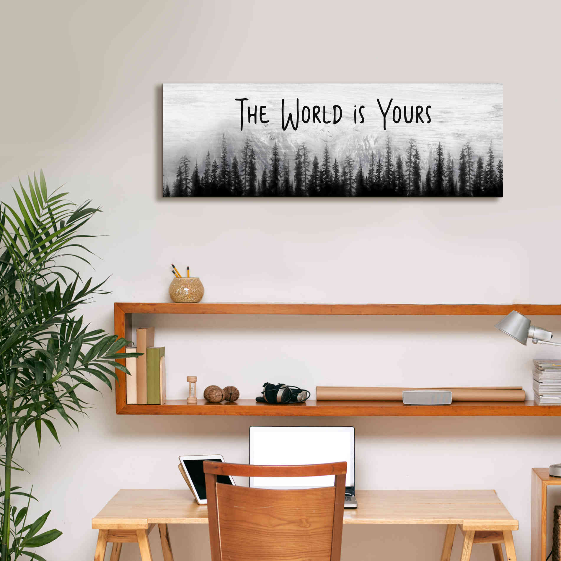 'The World is Yours' by Lori Deiter, Canvas Wall Art,36 x 12