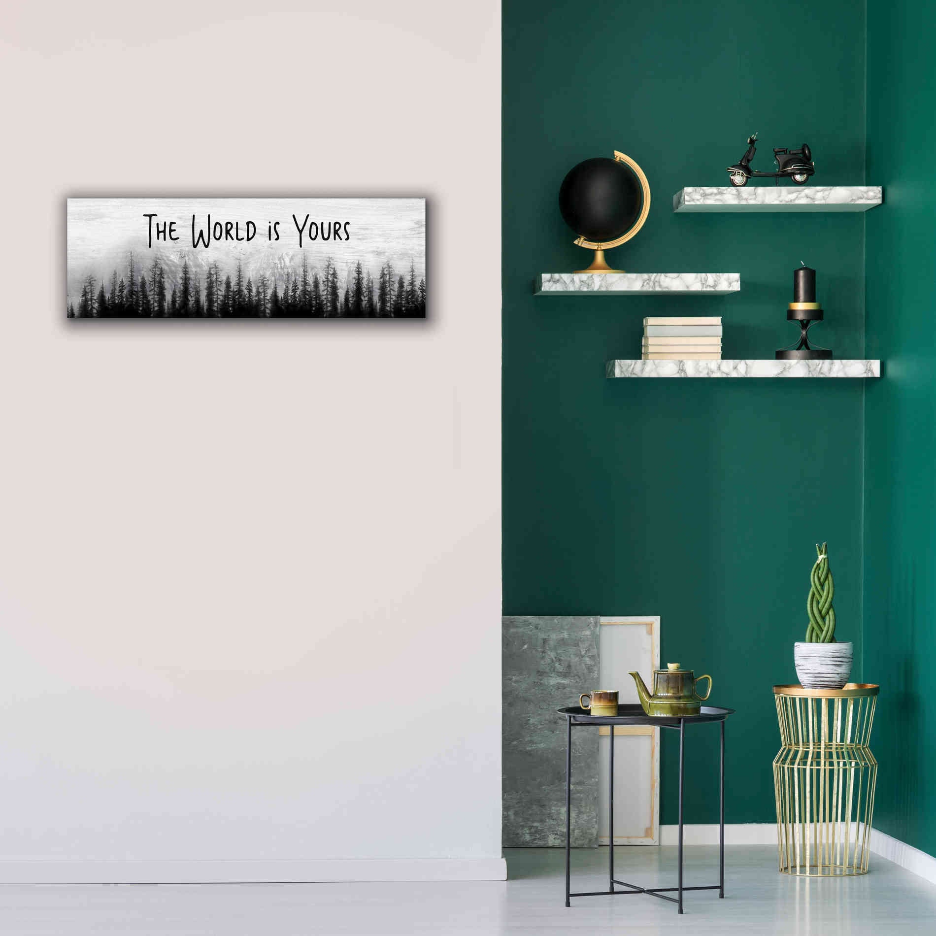 'The World is Yours' by Lori Deiter, Canvas Wall Art,36 x 12