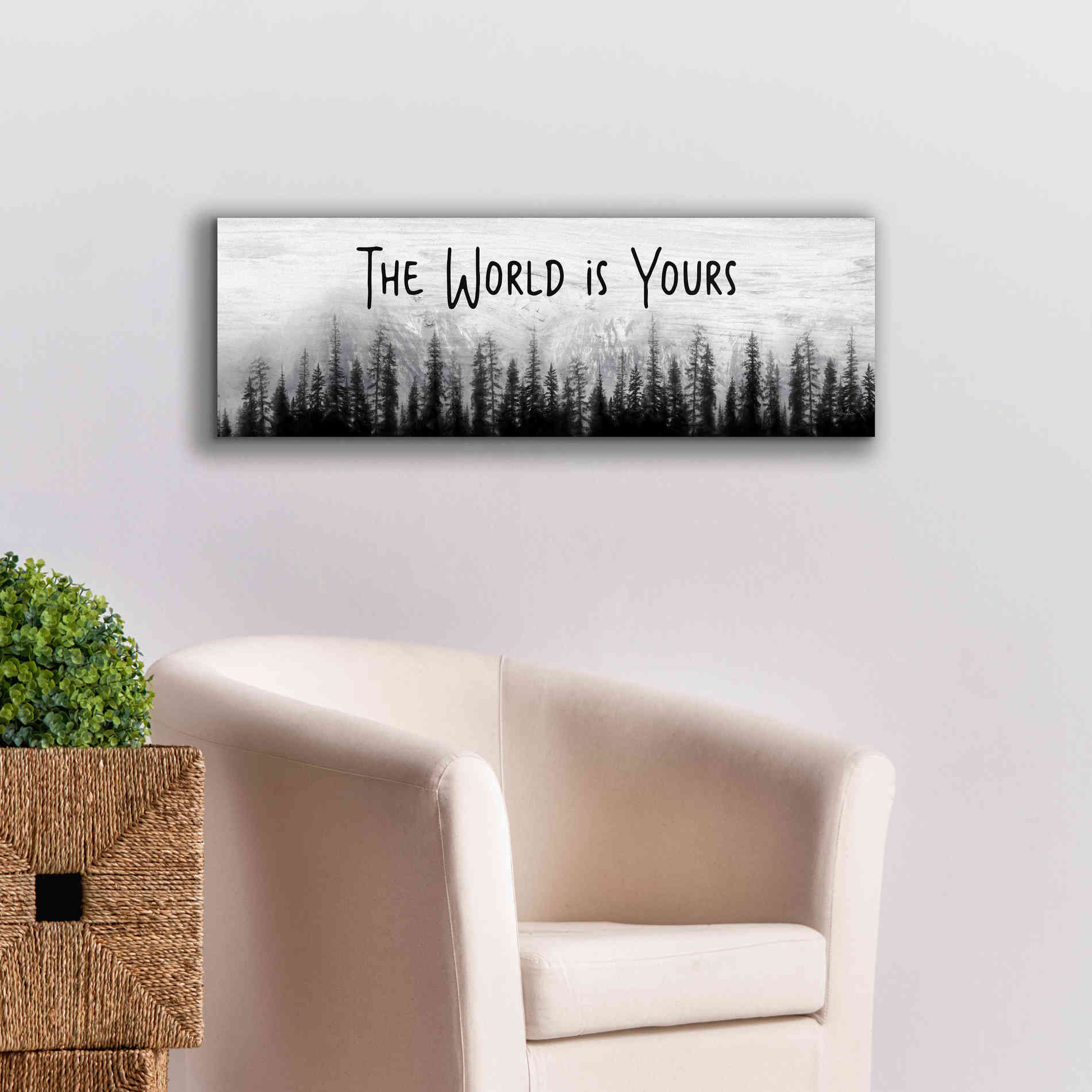 'The World is Yours' by Lori Deiter, Canvas Wall Art,36 x 12