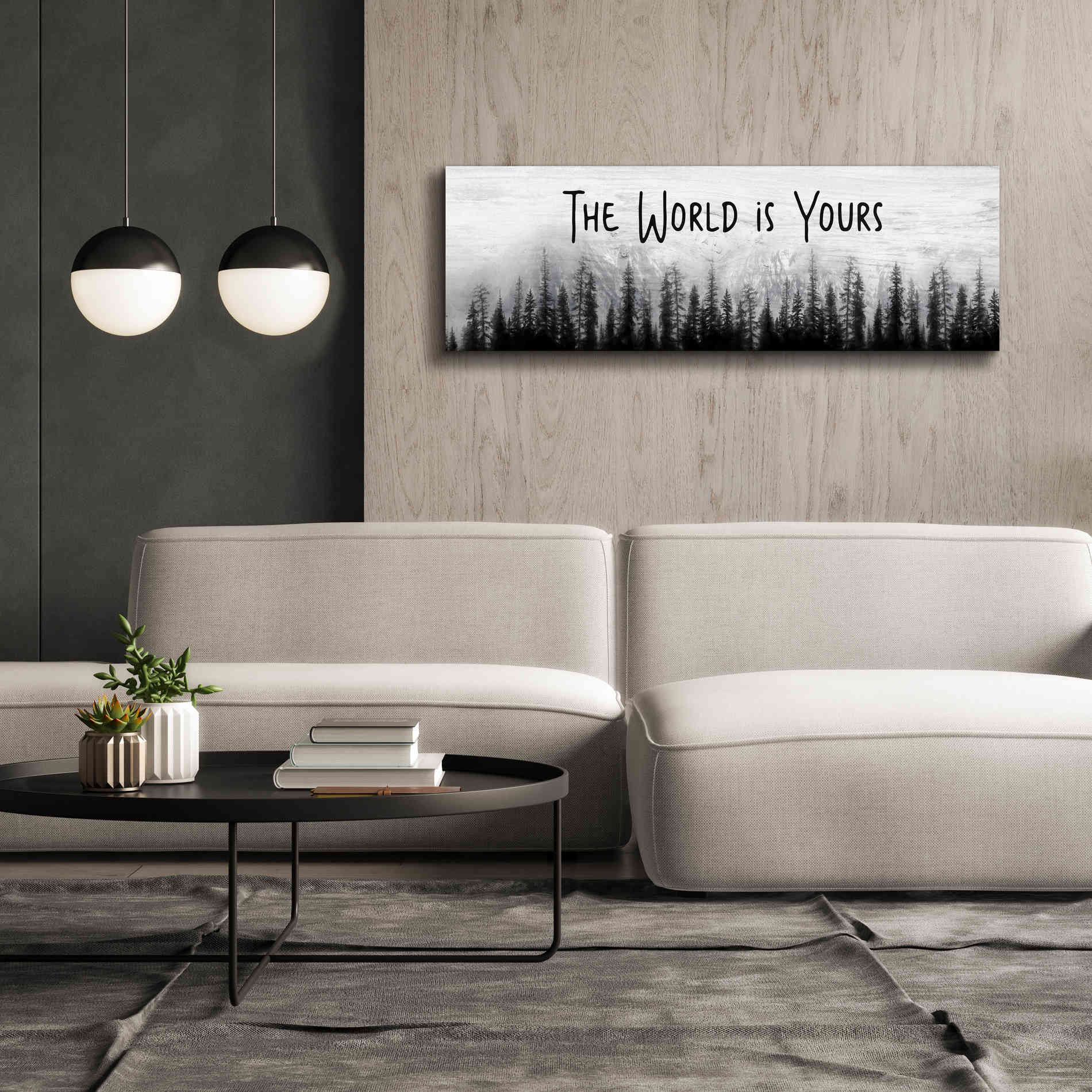 'The World is Yours' by Lori Deiter, Canvas Wall Art,60 x 20