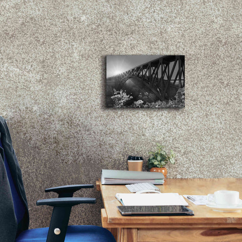 Image of 'Sunrise at Letchworth Black & White' by Lori Deiter, Canvas Wall Art,18 x 12