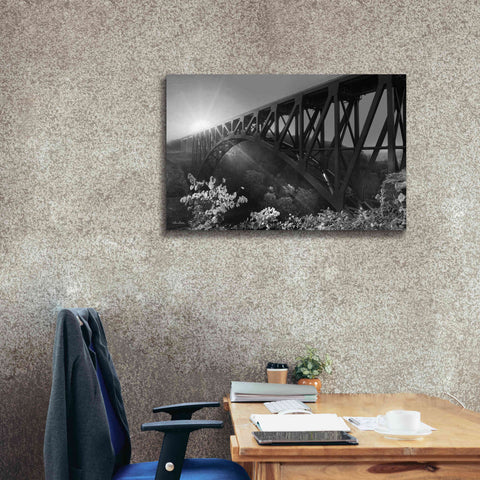 Image of 'Sunrise at Letchworth Black & White' by Lori Deiter, Canvas Wall Art,40 x 26