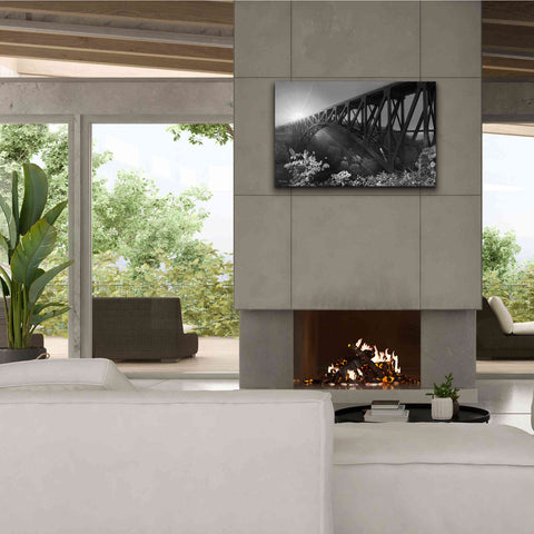 Image of 'Sunrise at Letchworth Black & White' by Lori Deiter, Canvas Wall Art,40 x 26