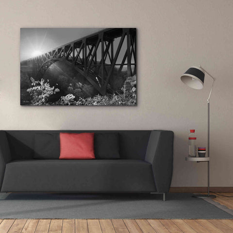 Image of 'Sunrise at Letchworth Black & White' by Lori Deiter, Canvas Wall Art,60 x 40