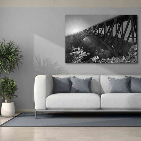 Image of 'Sunrise at Letchworth Black & White' by Lori Deiter, Canvas Wall Art,60 x 40