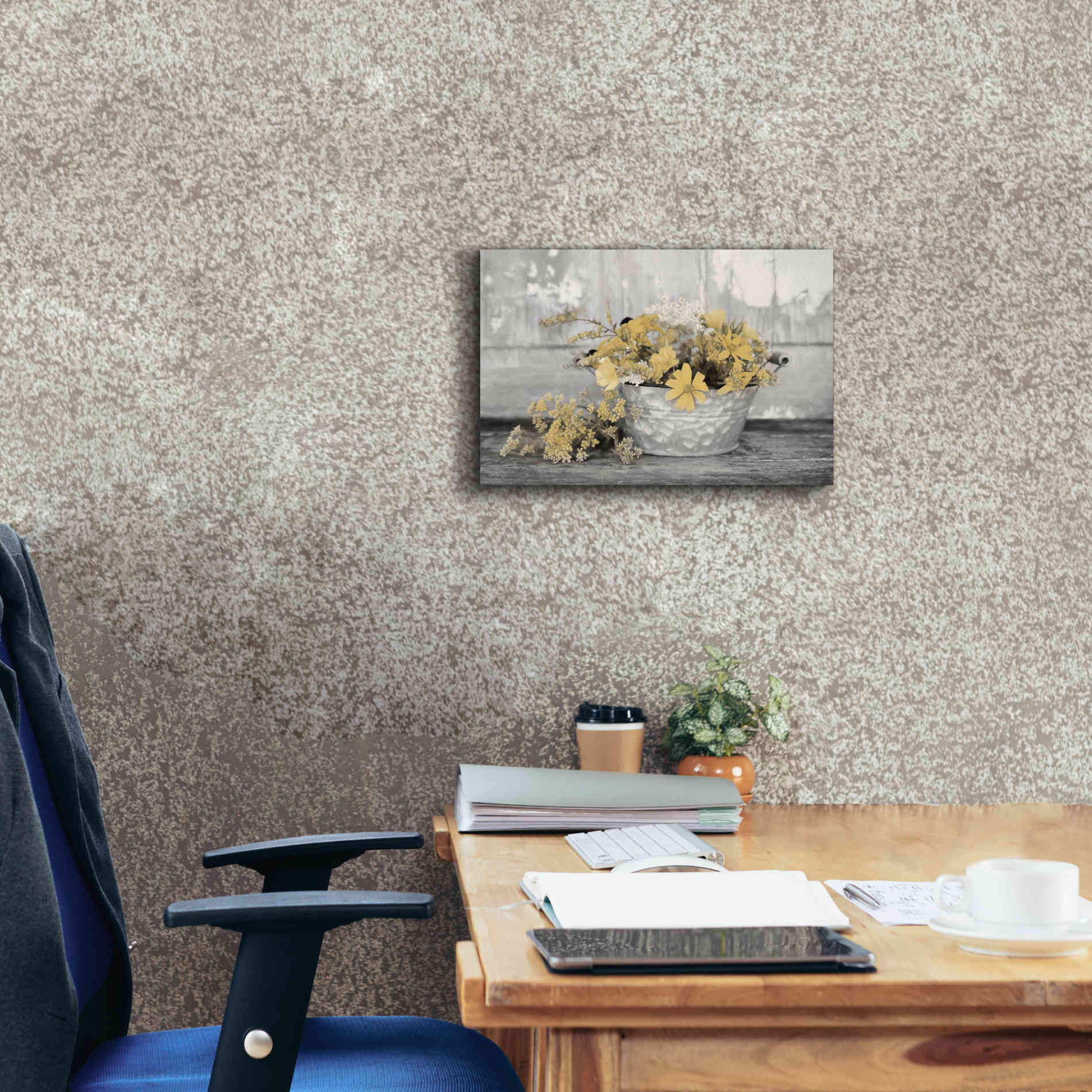 'Gold Wildflowers I' by Lori Deiter, Canvas Wall Art,18 x 12