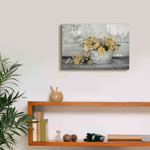 'Gold Wildflowers I' by Lori Deiter, Canvas Wall Art,18 x 12