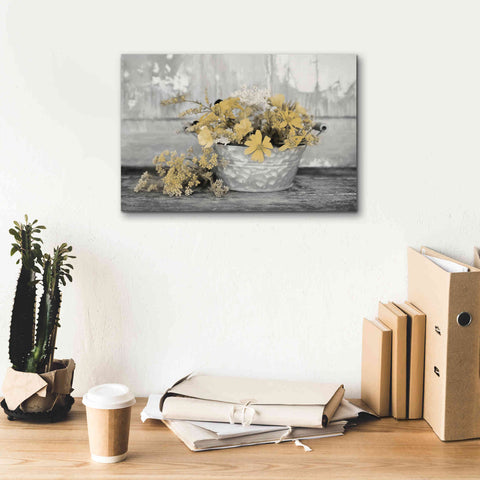 Image of 'Gold Wildflowers I' by Lori Deiter, Canvas Wall Art,18 x 12
