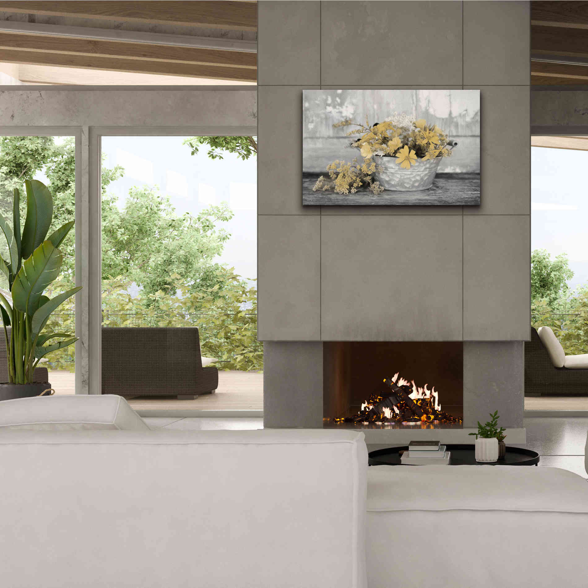 'Gold Wildflowers I' by Lori Deiter, Canvas Wall Art,40 x 26