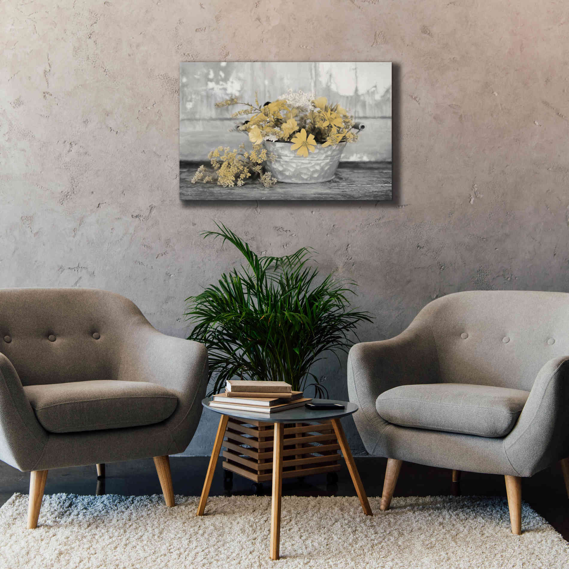 'Gold Wildflowers I' by Lori Deiter, Canvas Wall Art,40 x 26