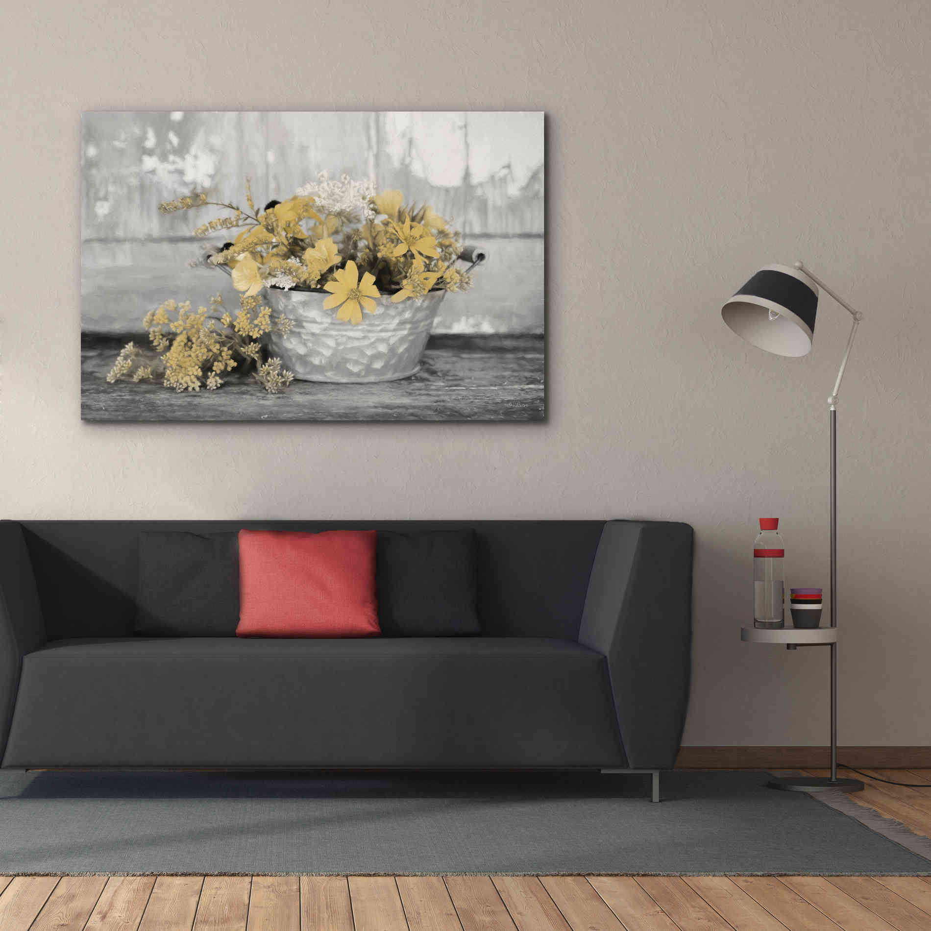 'Gold Wildflowers I' by Lori Deiter, Canvas Wall Art,60 x 40
