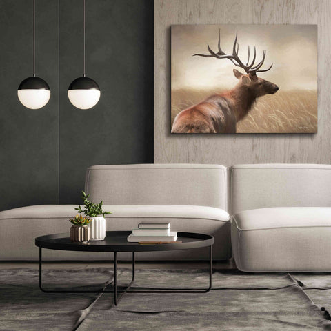 Image of 'Elk in the Grass' by Lori Deiter, Canvas Wall Art,54 x 40