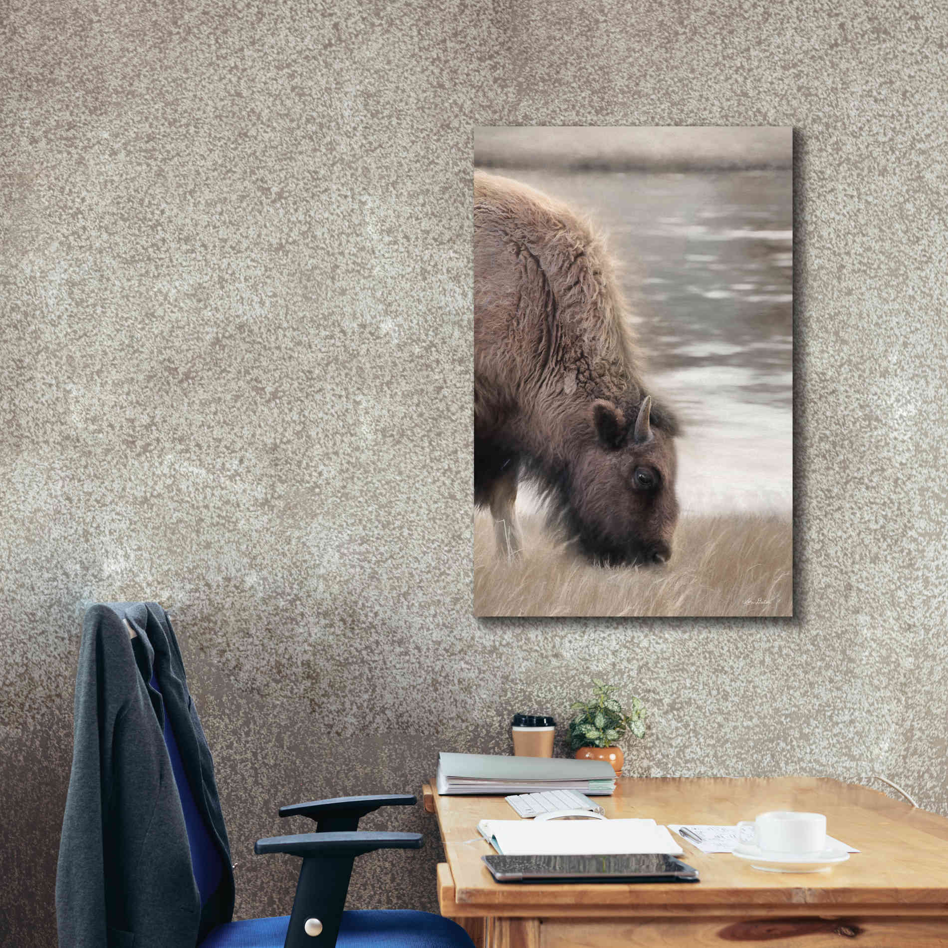 'Yellowstone Buffalo' by Lori Deiter, Canvas Wall Art,26 x 40