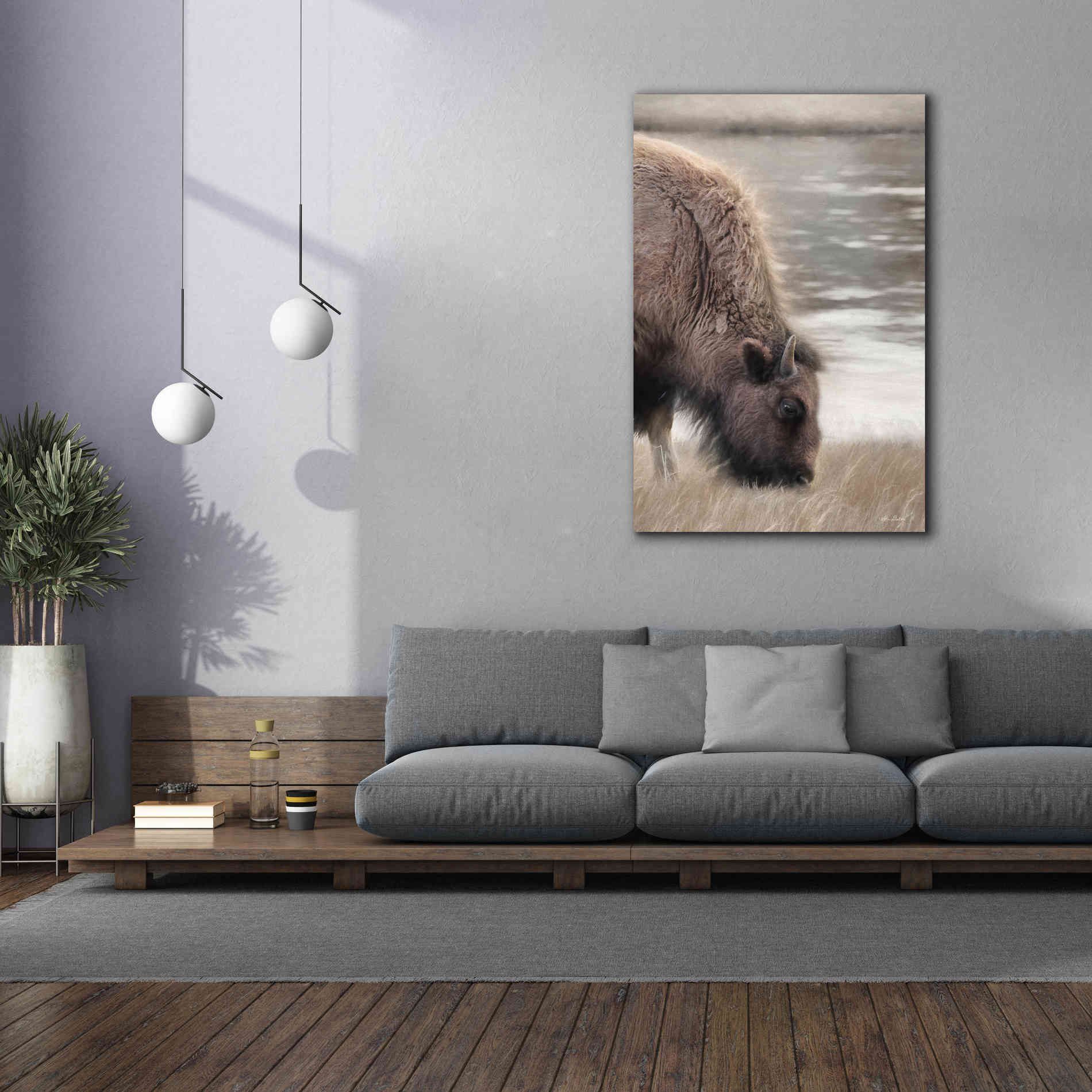 'Yellowstone Buffalo' by Lori Deiter, Canvas Wall Art,40 x 60