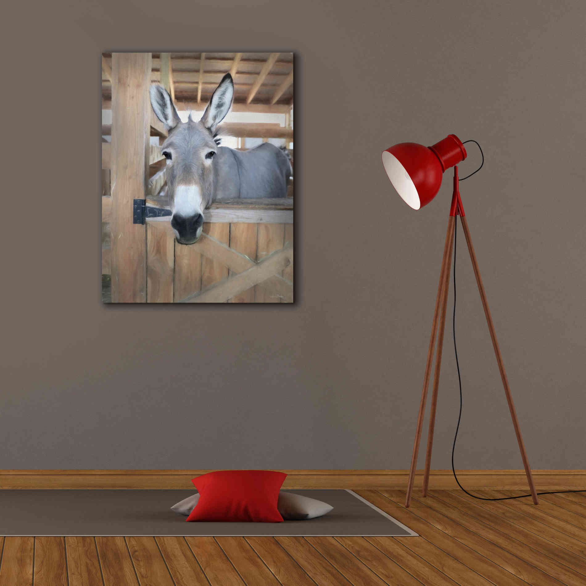 'Curious Donkey' by Lori Deiter, Canvas Wall Art,26 x 34
