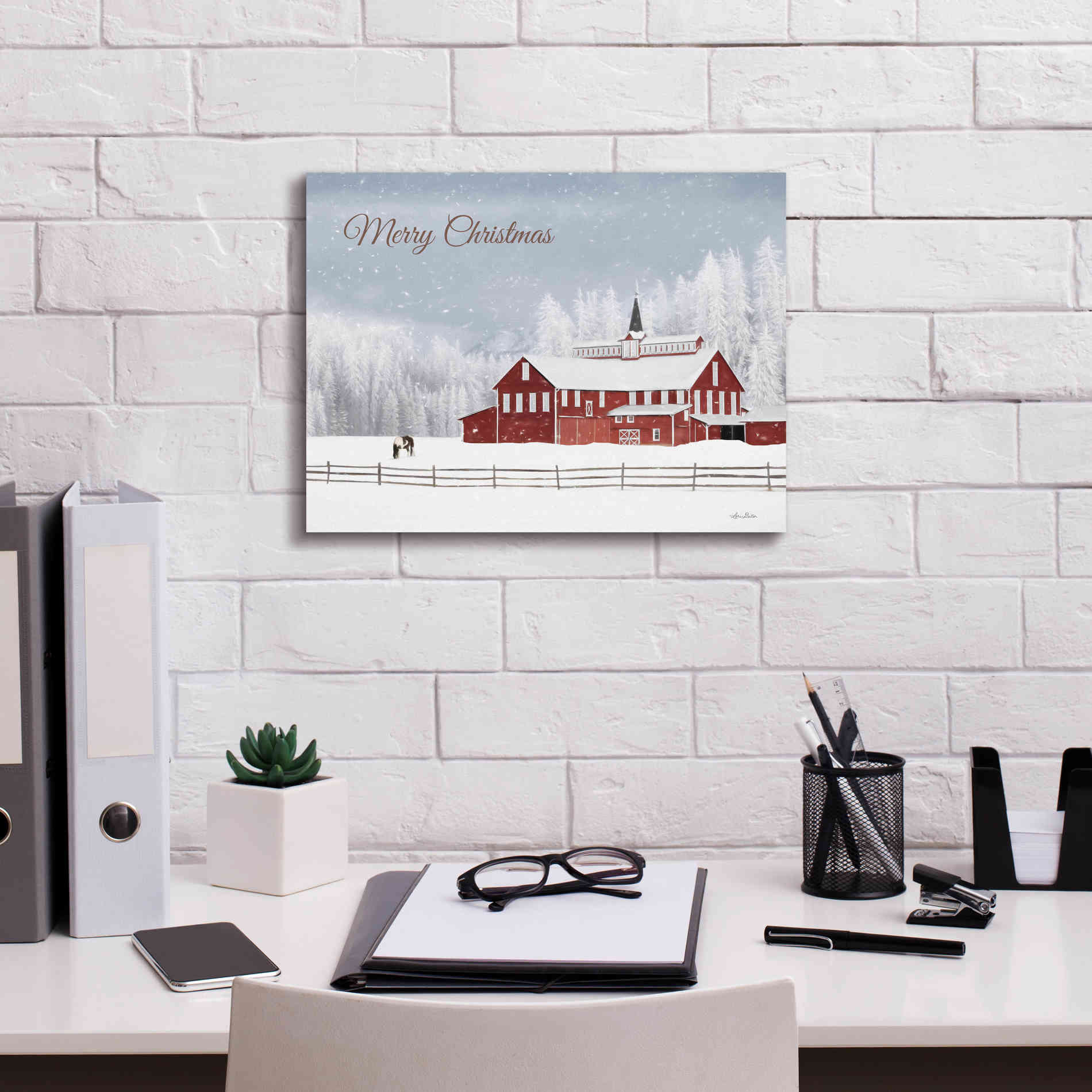 'Lava Mt. Horse Farm' by Lori Deiter, Canvas Wall Art,16 x 12