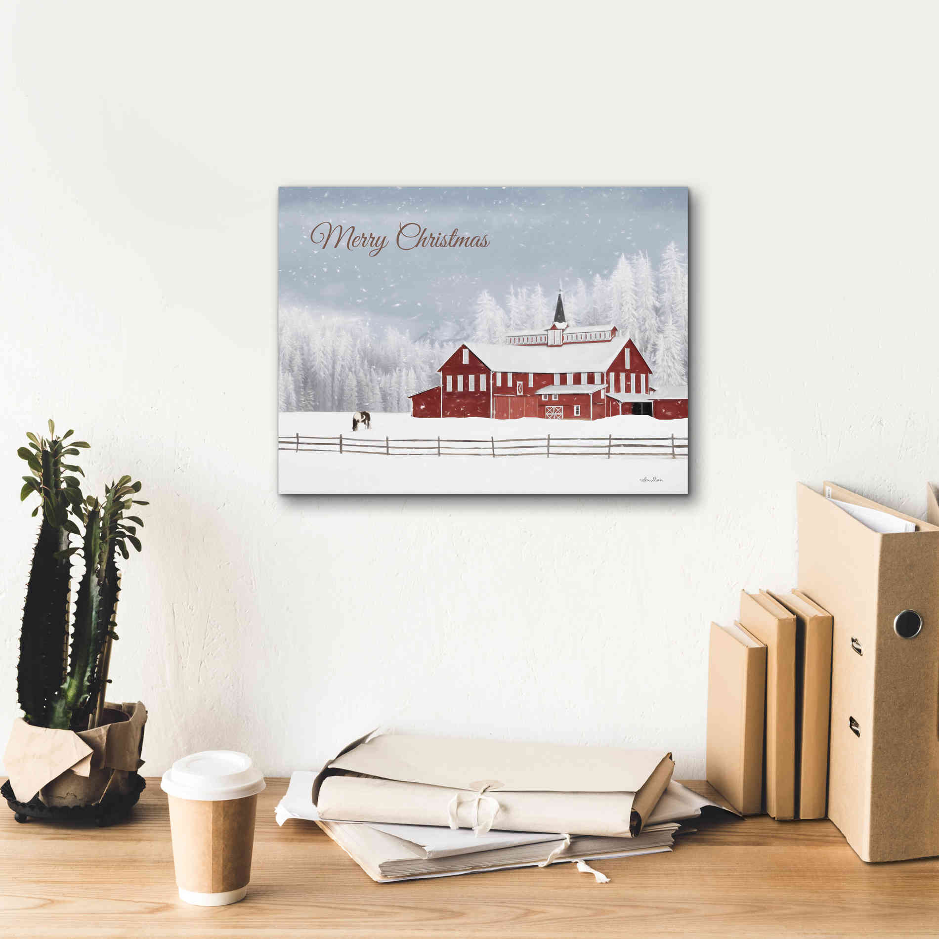 'Lava Mt. Horse Farm' by Lori Deiter, Canvas Wall Art,16 x 12