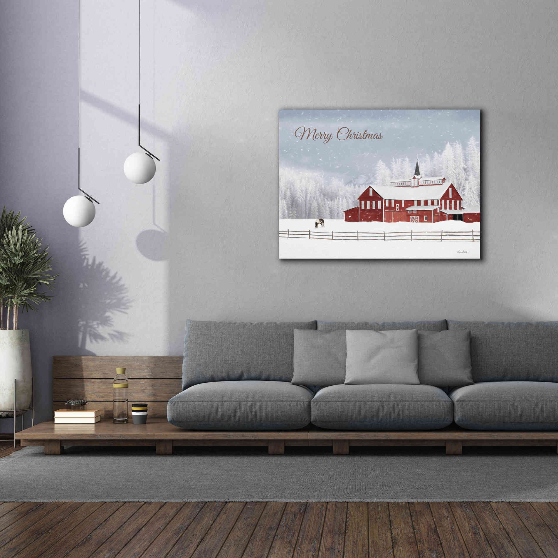 'Lava Mt. Horse Farm' by Lori Deiter, Canvas Wall Art,54 x 40