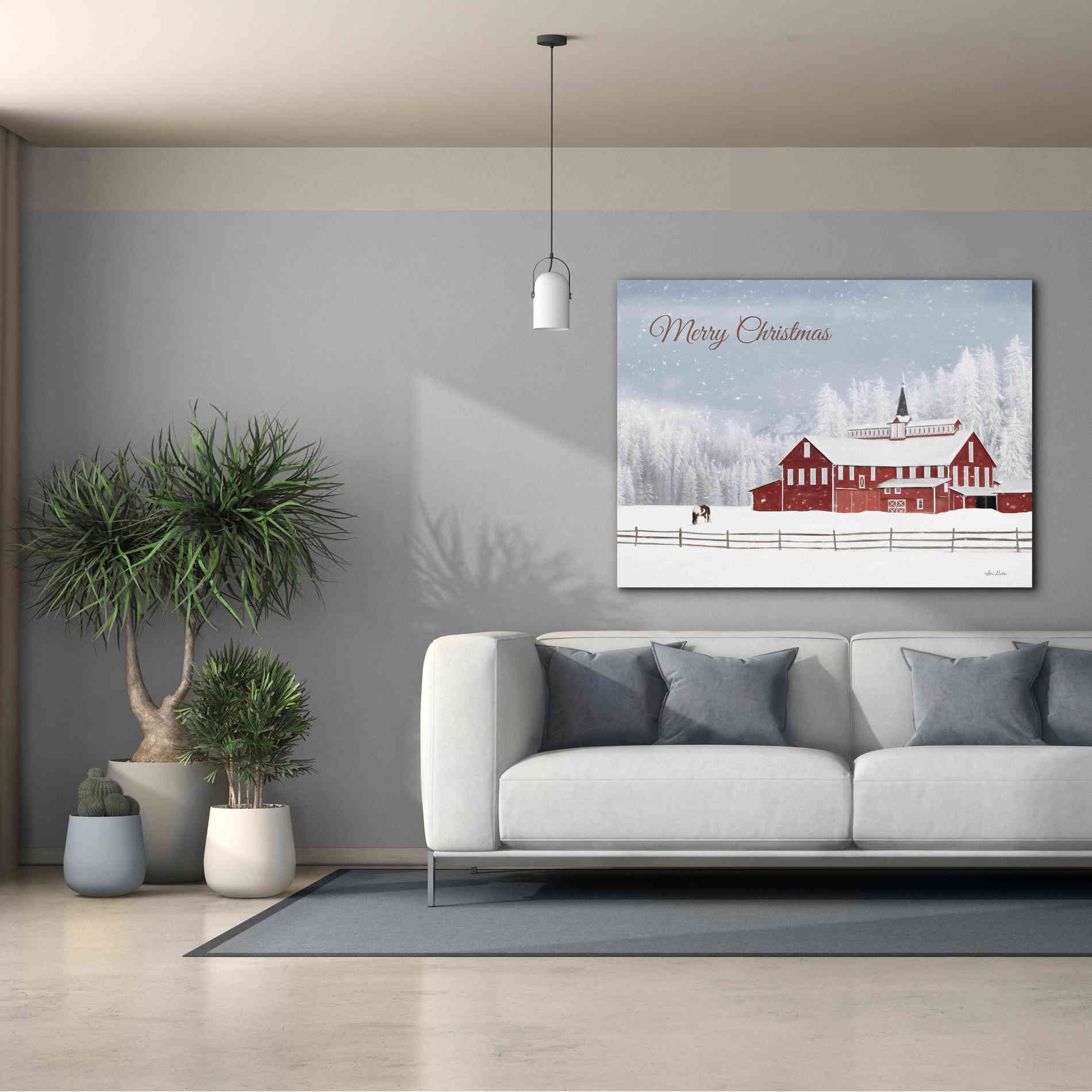 'Lava Mt. Horse Farm' by Lori Deiter, Canvas Wall Art,54 x 40