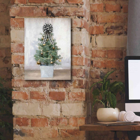 Image of 'Buffalo Plaid Mini Tree' by Lori Deiter, Canvas Wall Art,12 x 16