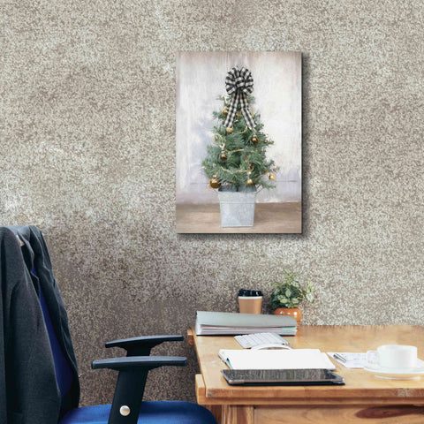 Image of 'Buffalo Plaid Mini Tree' by Lori Deiter, Canvas Wall Art,18 x 26
